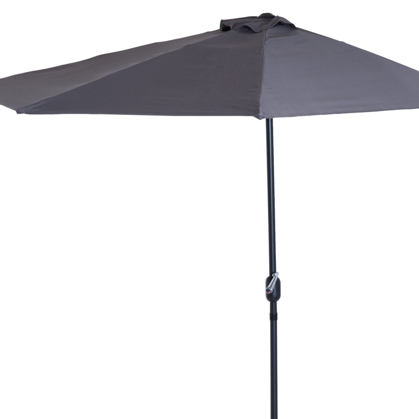 Half round metal garden parasol – Gray & Black