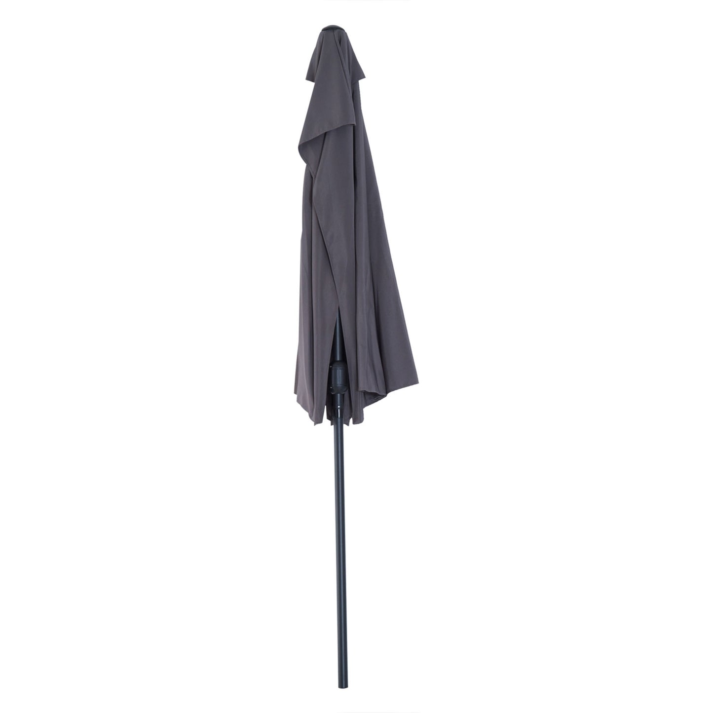 Half round metal garden parasol – Gray & Black