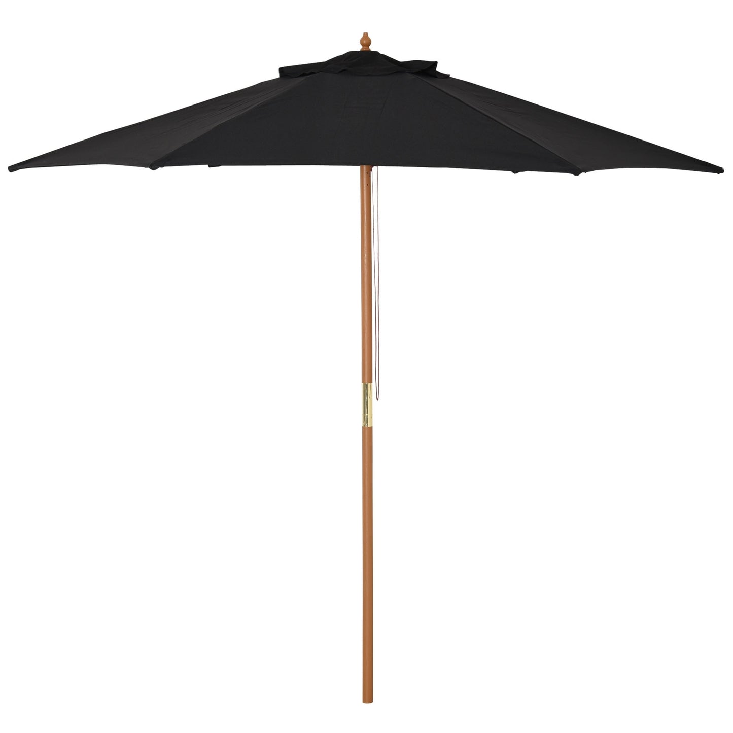Black 3-tier garden parasol, sunshade, bamboo frame