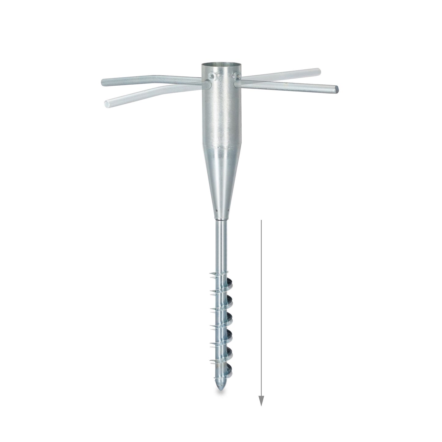 Parasol Ground Anchor – Steel Lawn Spike with Adapters