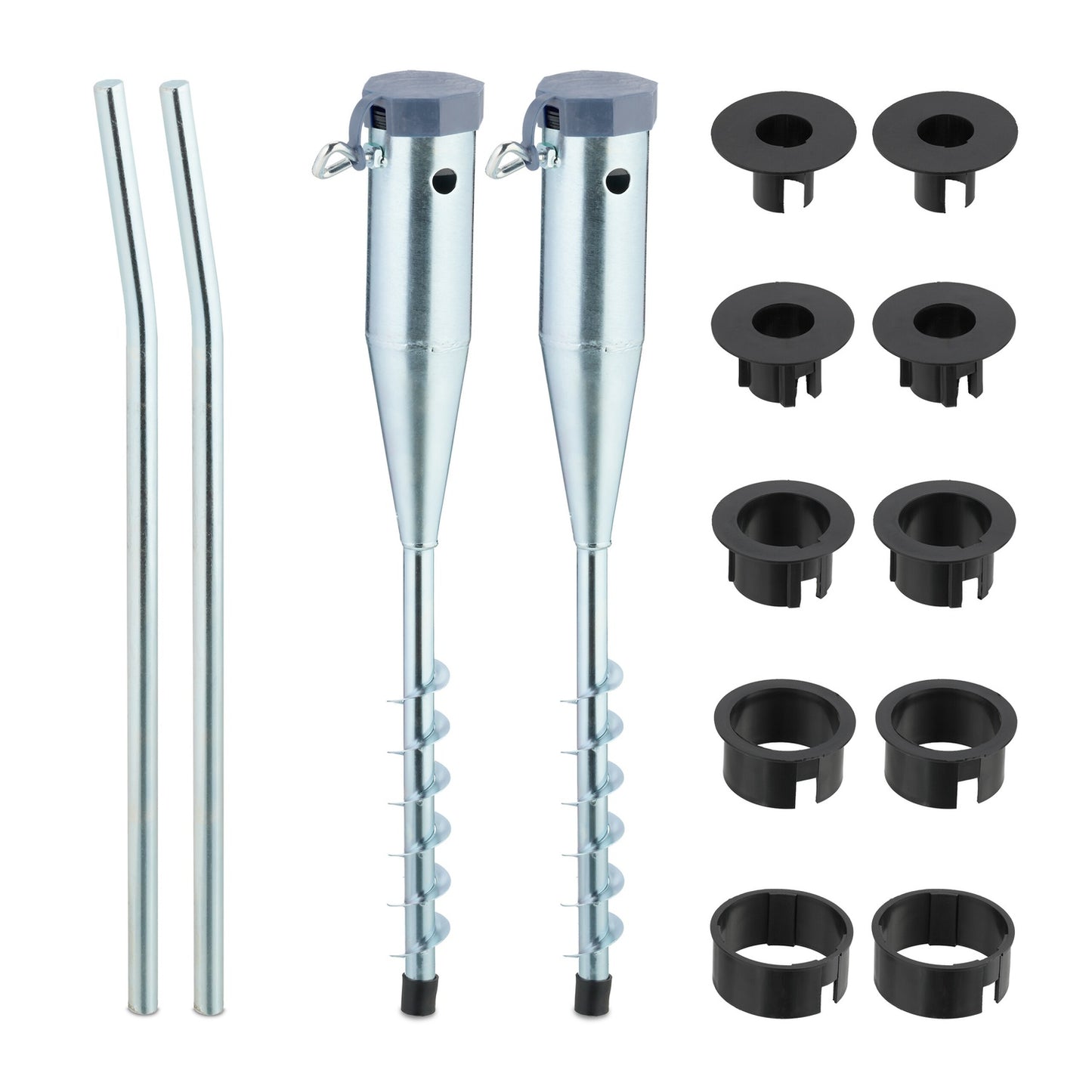 Parasol Ground Anchors, Set of 2 for Garden & Camping