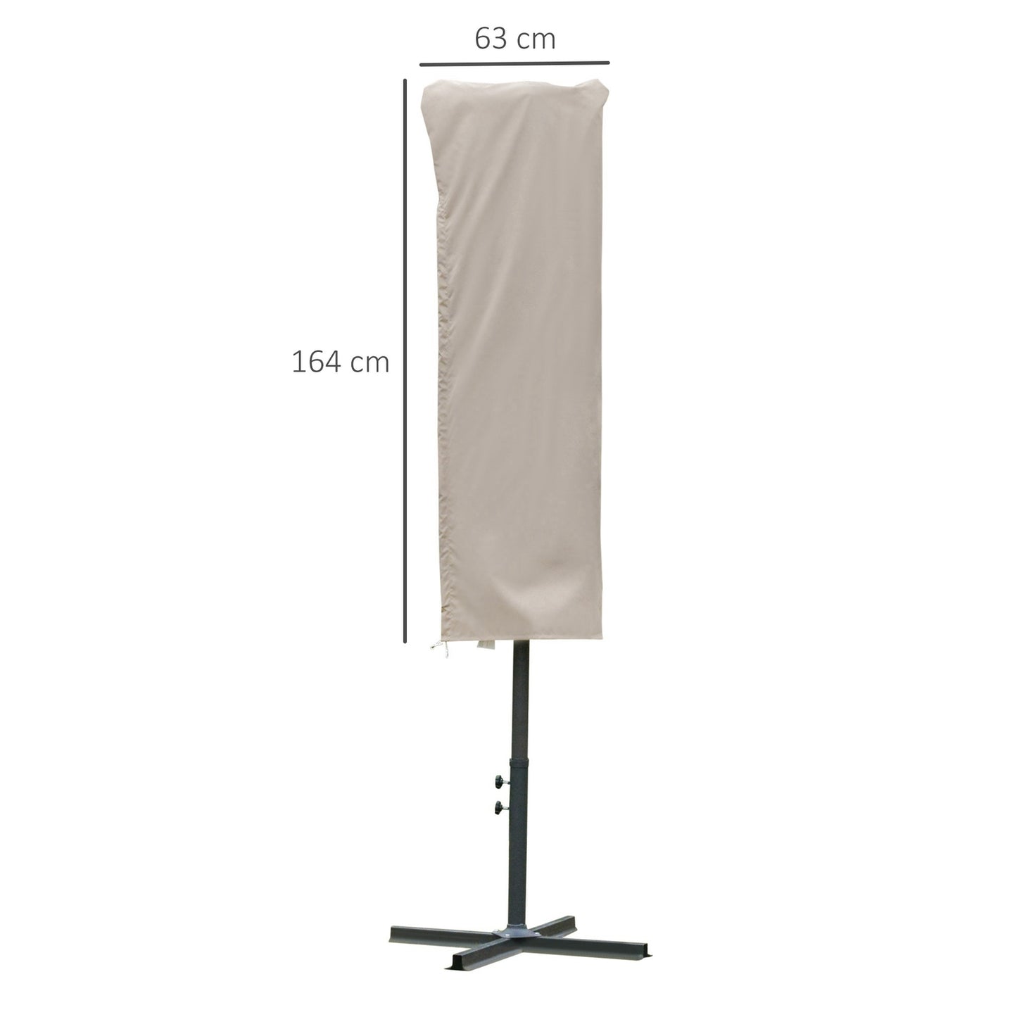 Parasol, weatherproof windproof, outdoor, 63x164 cm