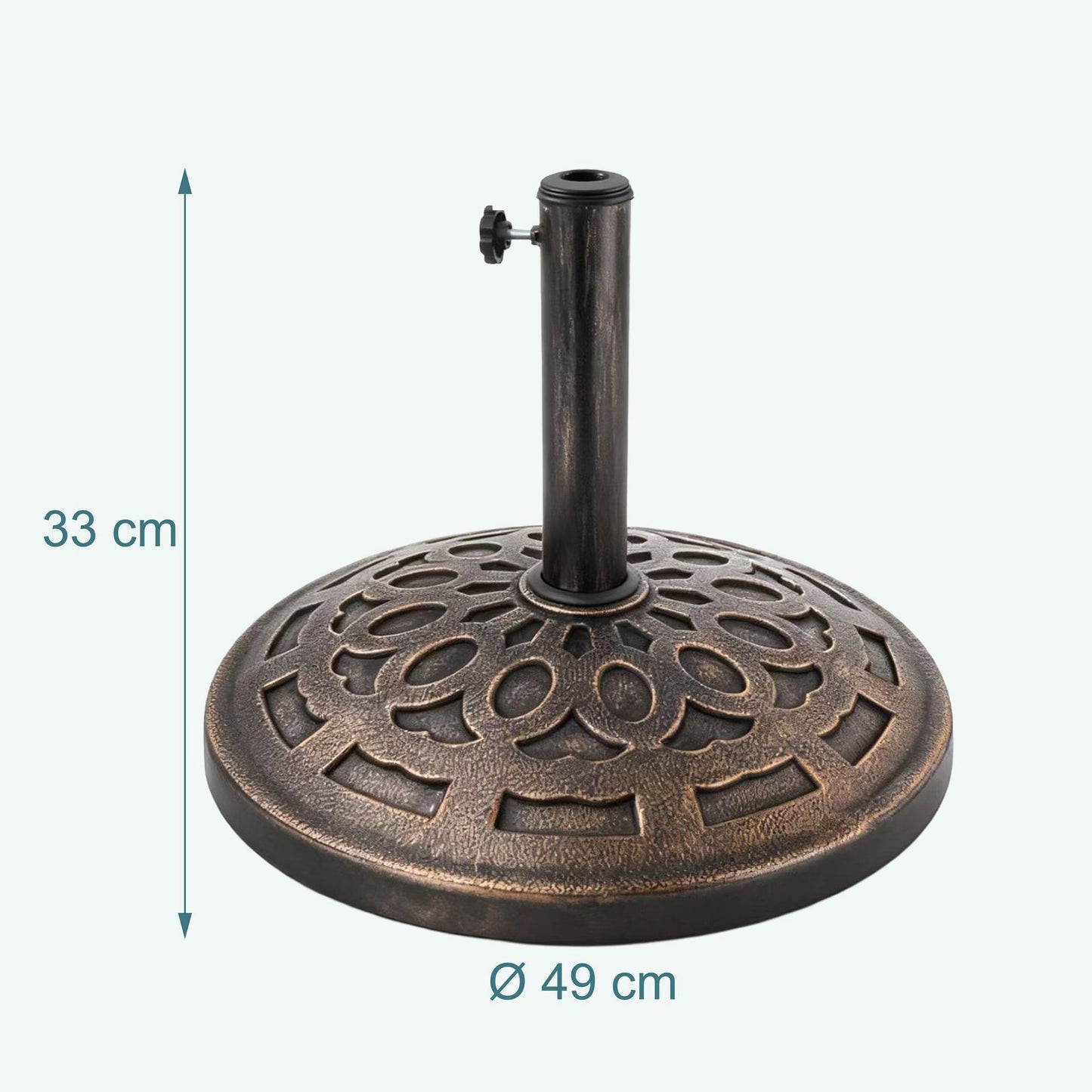 Parasol Stand 14kg with Multi-Size Pole Adapters