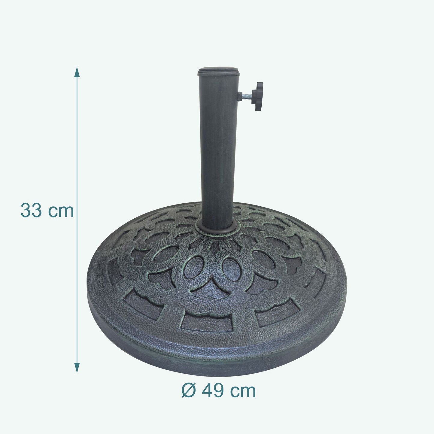 Parasol Stand 14kg with Multi-Size Pole Adapters