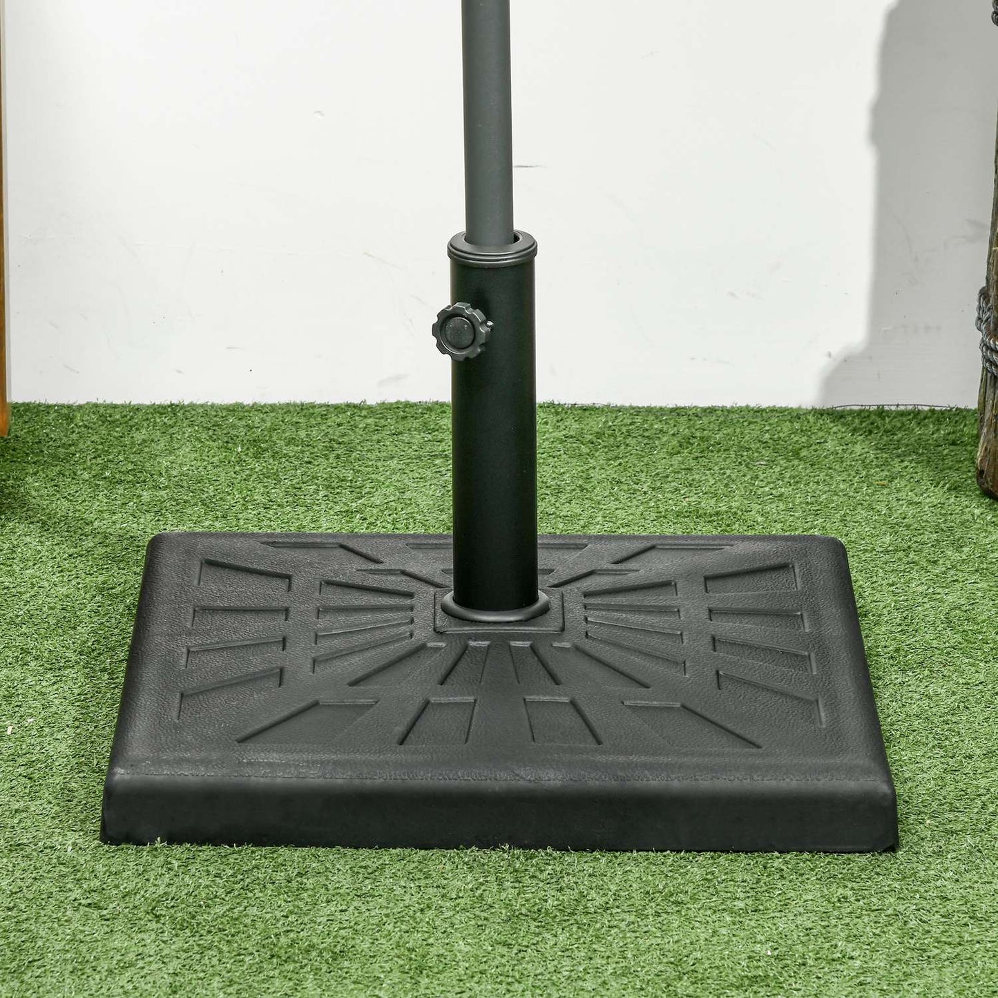 Umbrella stand, 19 kg base, fits Ø 32/38/48 mm poles, black