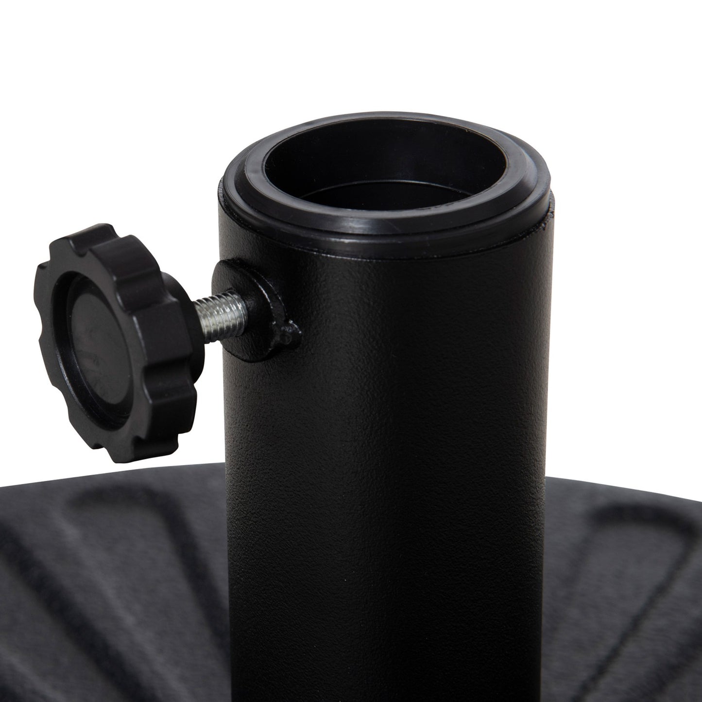 Black cement parasol stand, 21-26Kg, Ø38-51mm