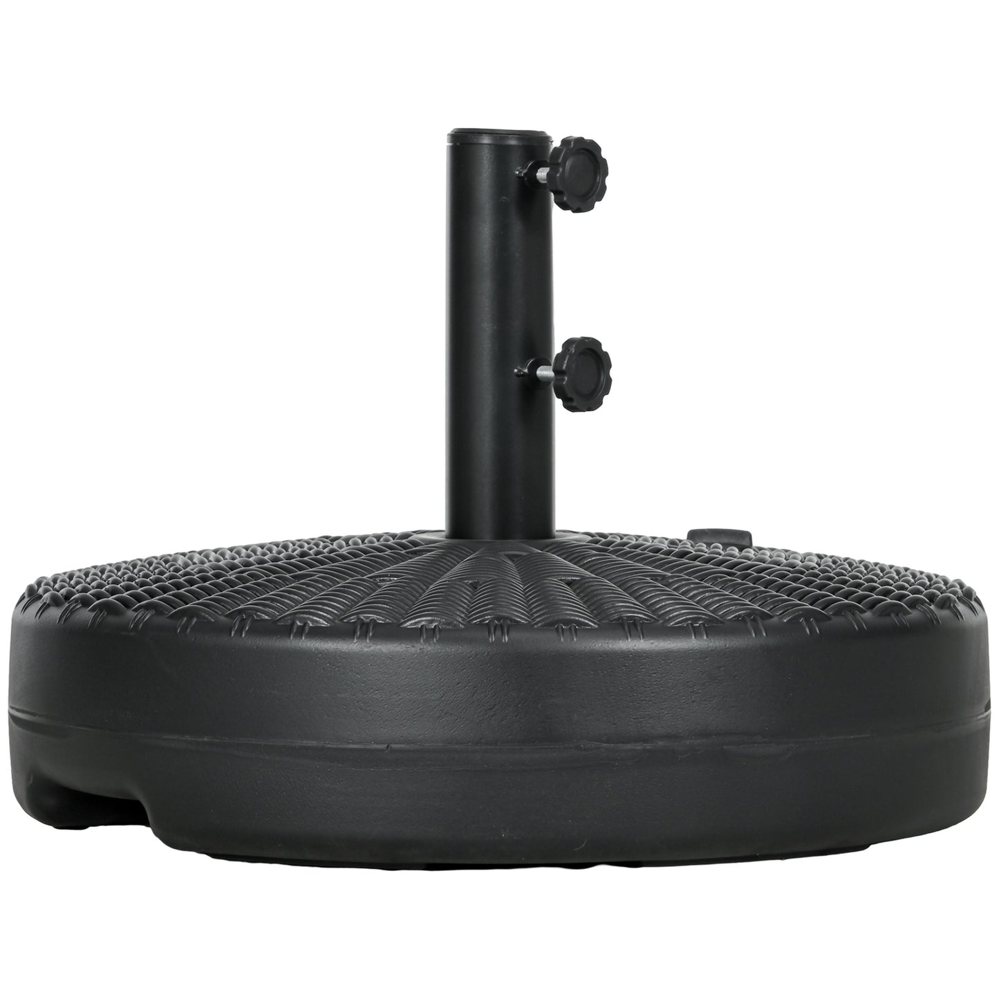 Parasol stand 29 kg, black, rattan look, fits Ø38/48 mm posts