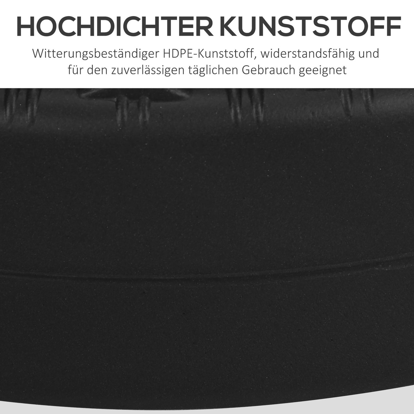 Parasol stand 29 kg, black, rattan look, fits Ø38/48 mm posts