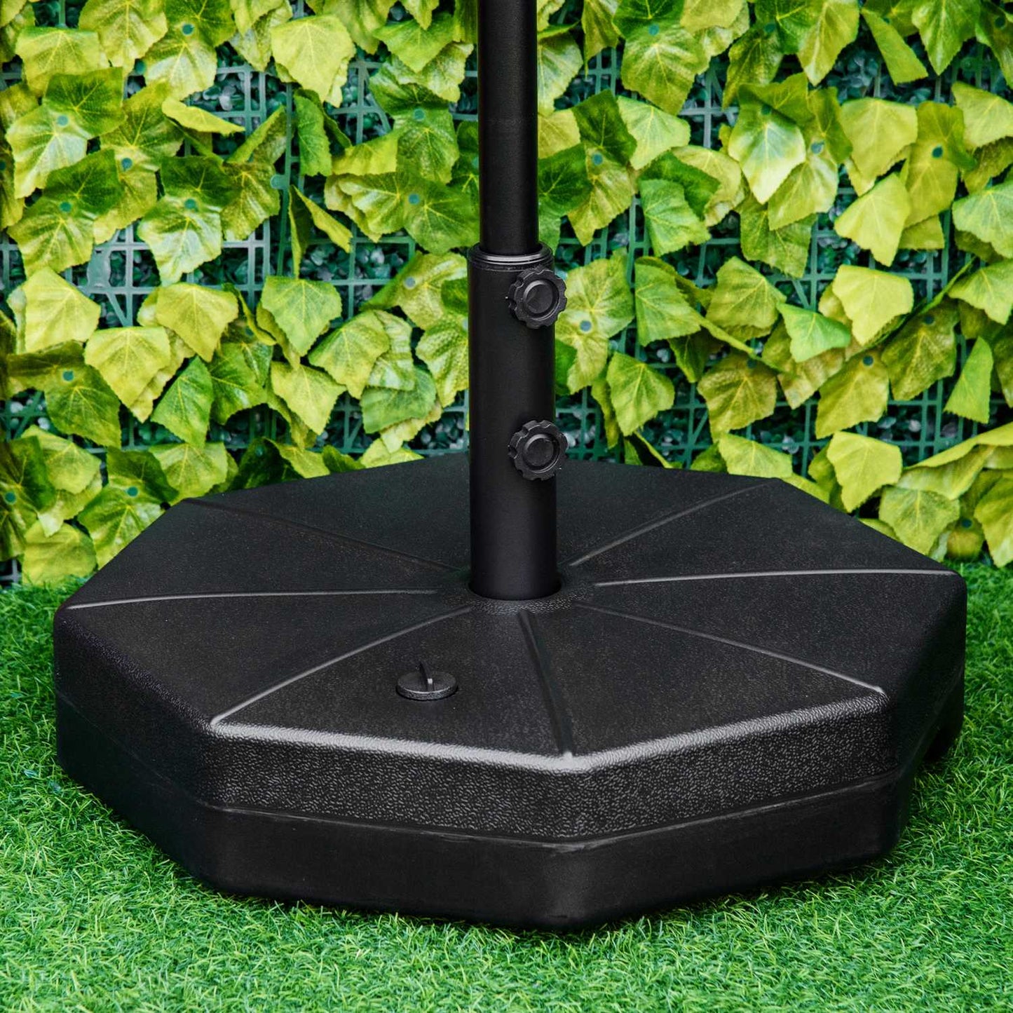 Parasol base 40 kg for 38/48 mm poles, water/sand fillable