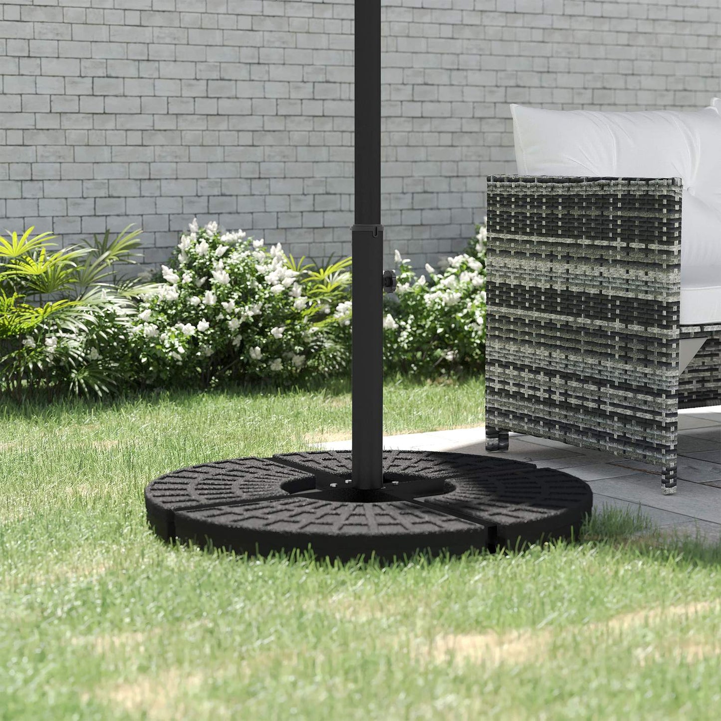 Parasol stand, Black - 4 Kg, Fits Ø38-48 Mm poles