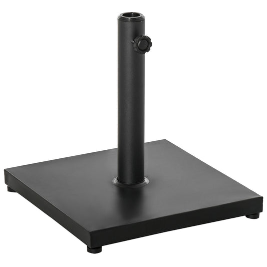 Black Metal & Cement Umbrella Base, 13 Kg, Fits Ø35-48 Mm