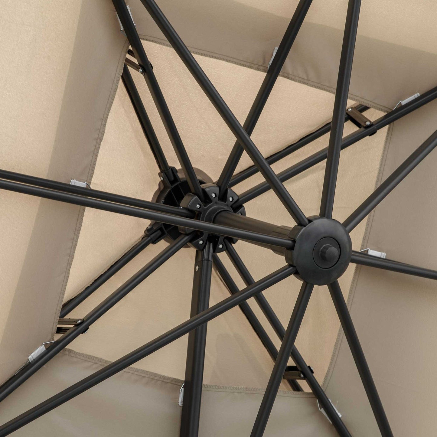 UV50+ cantilever umbrella with stand, cover and weights