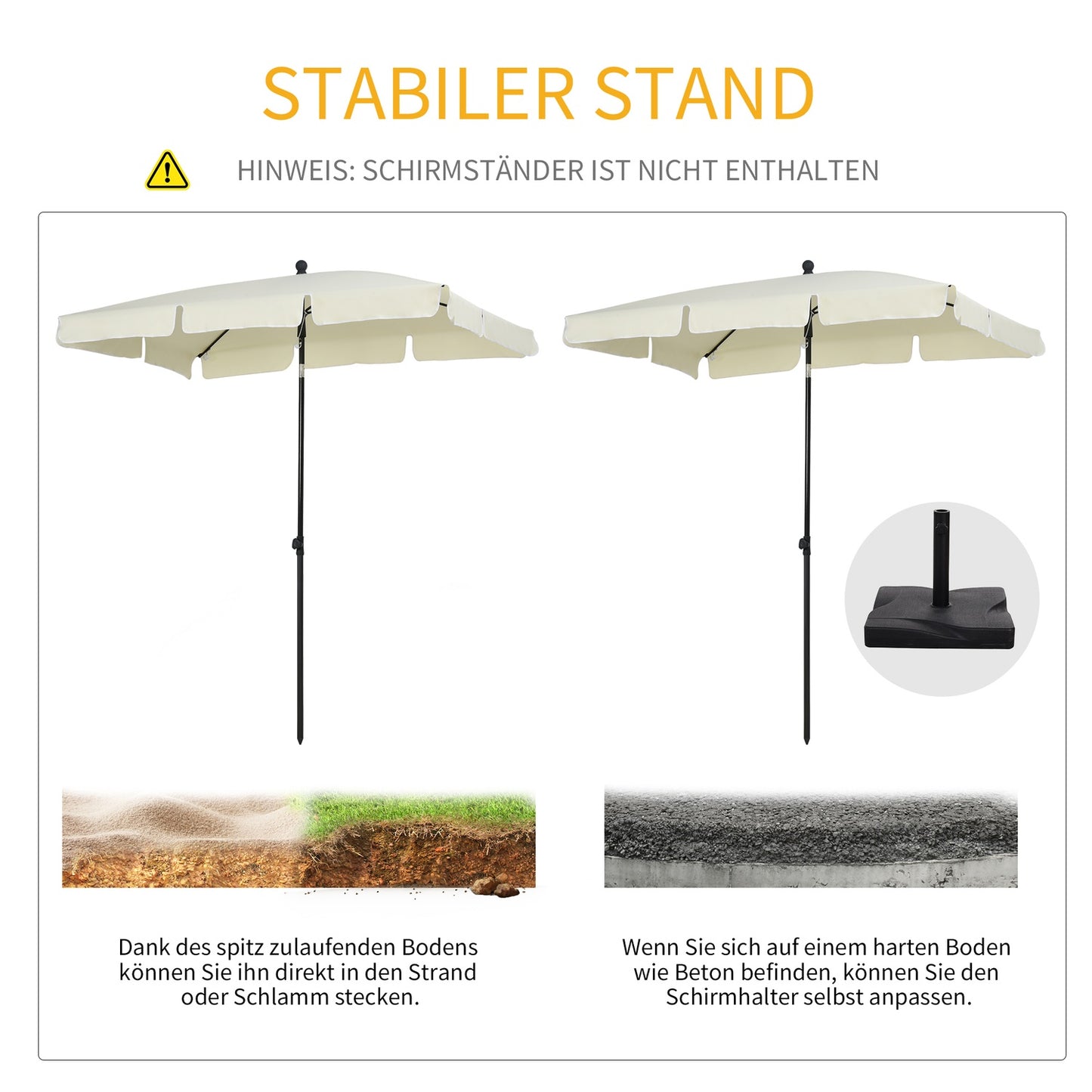 UV protection Collapsible parasol for balcony and beach
