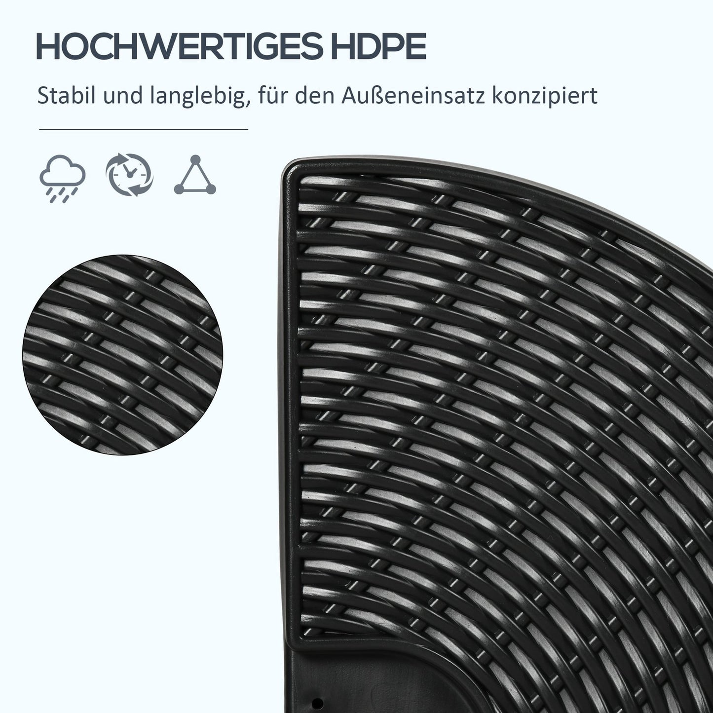 Weatherproof Cantilever Umbrella Base, HDPE, Up to 68 Kg