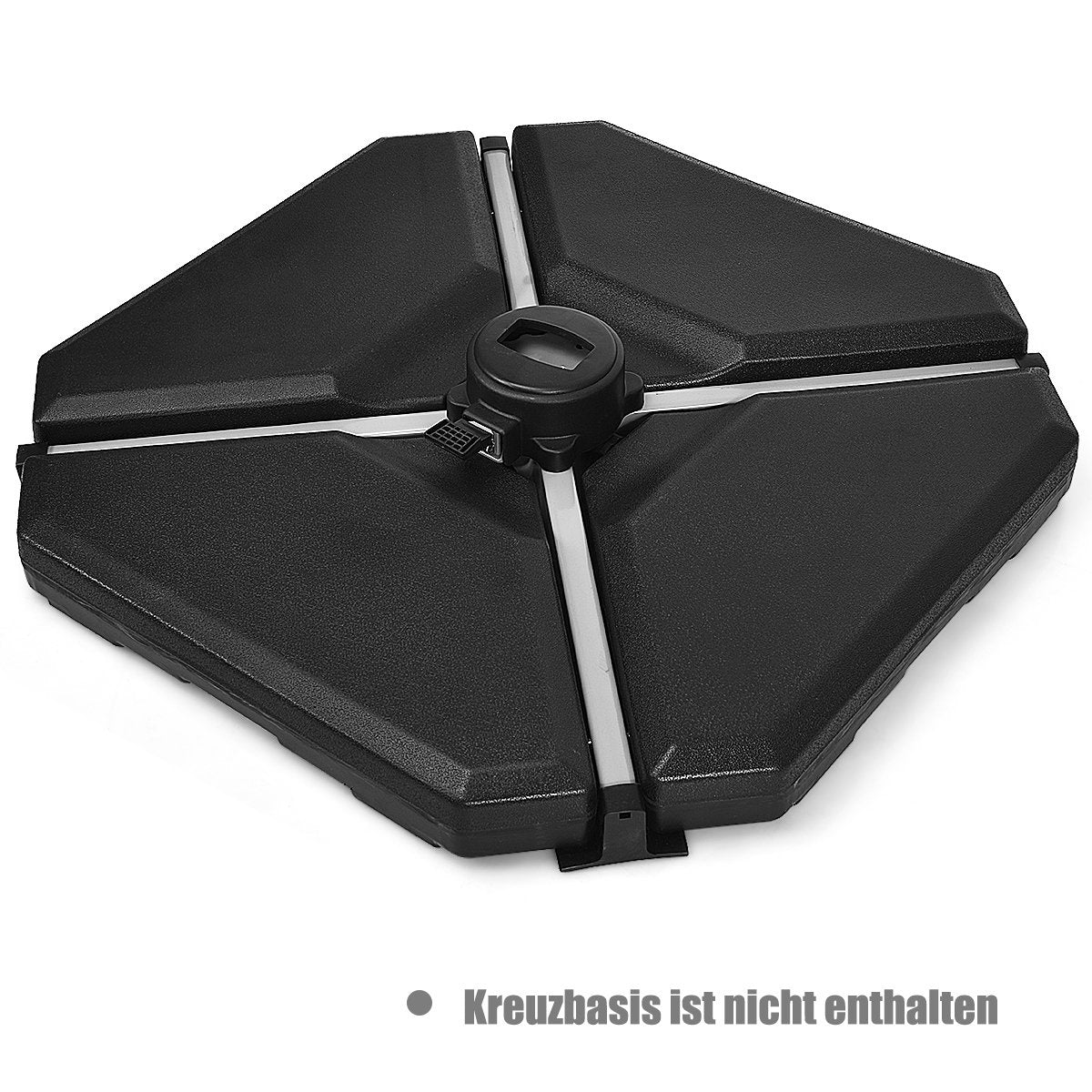 Parasol base balcony umbrella stand for outdoor use 90cm x 90cmx 10cm black
