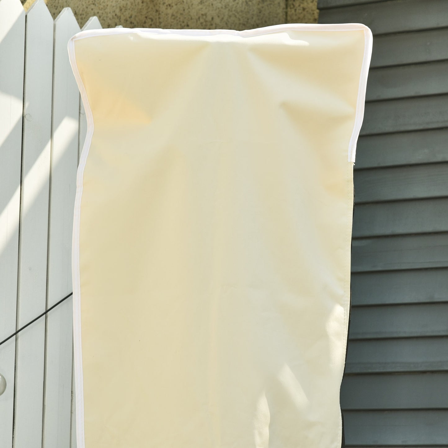 Parasol cover with zipper, durable oxford fabric, beige/coffee
