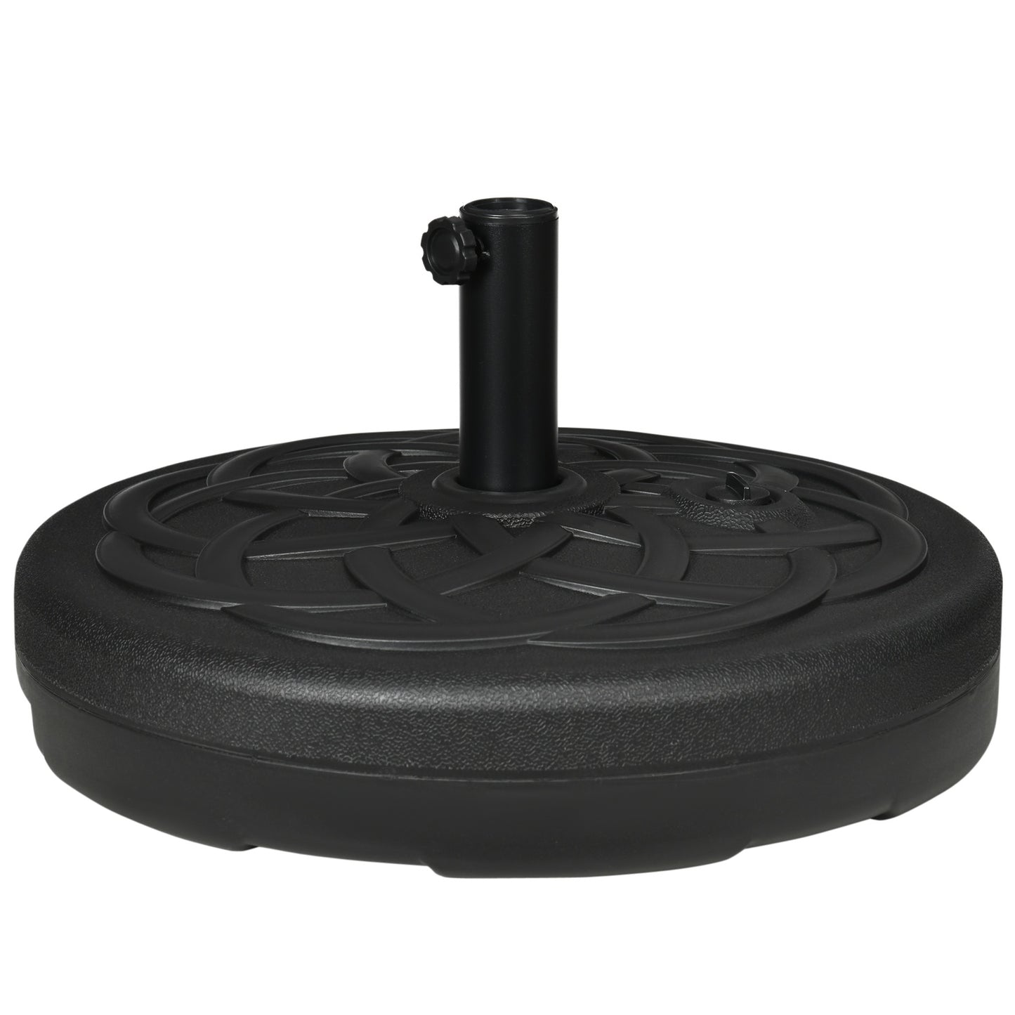 Parasol stand for balcony & garden - 35 kg, round, black