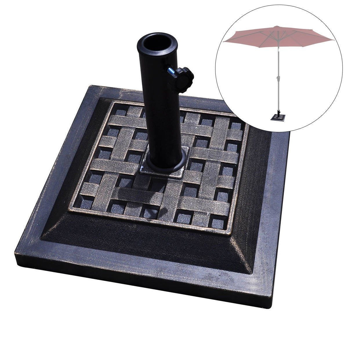 Parasol stand market umbrella stand parasol base balcony umbrella stand square
