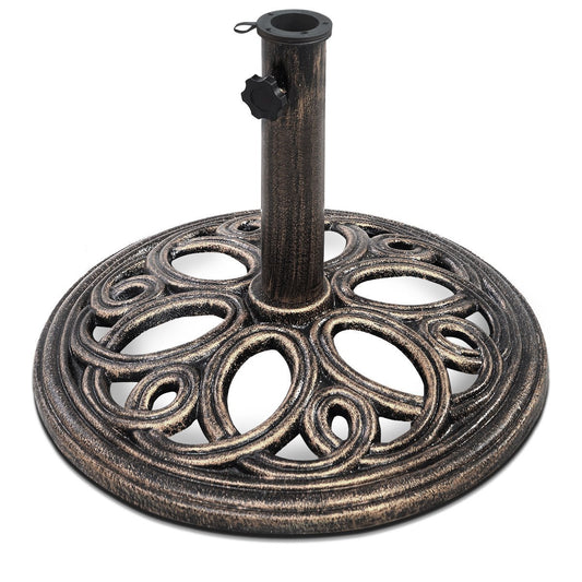 Parasol stand, stable umbrella stand made of robust cast iron for 38 mm to 48 mm poles
