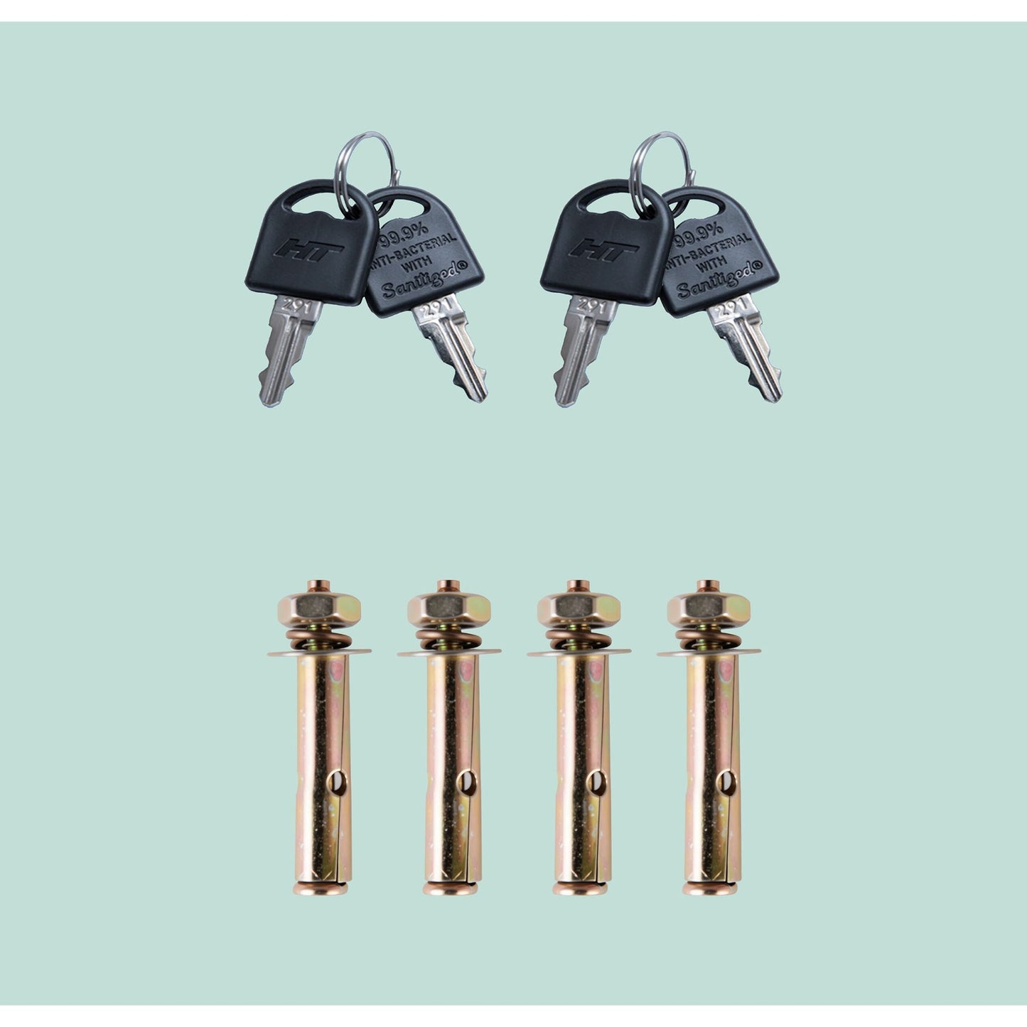 Parcel Box with Lockable Compartment and 4 Keys