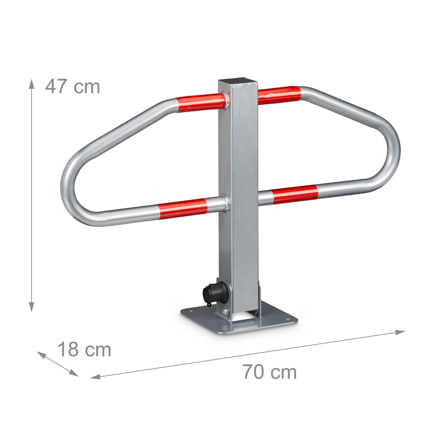 Parking boom with lock