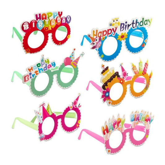 Party glasses "Happy Birthday" Set of 6 pcs