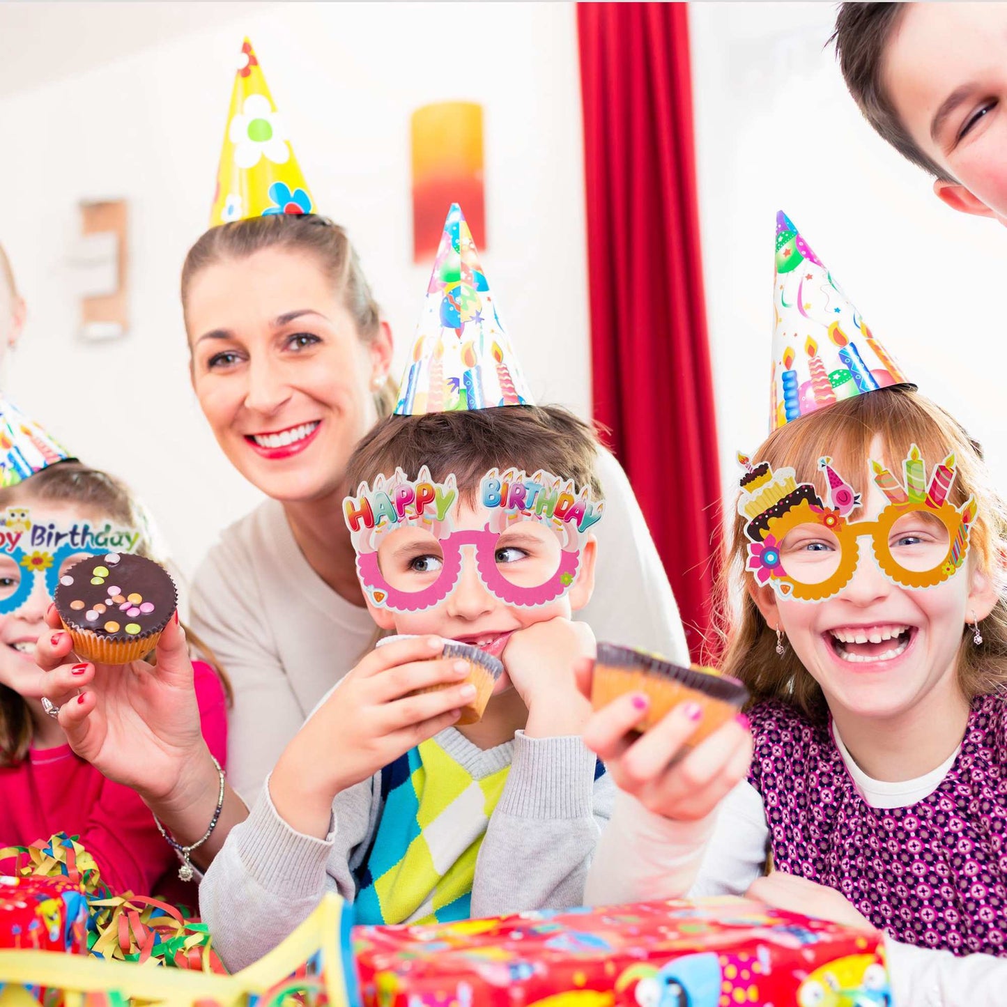 Party glasses "Happy Birthday" Set of 6 pcs
