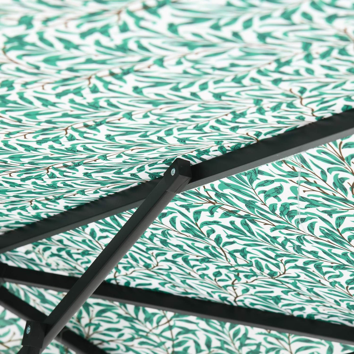 Large green patio umbrella with metal pole - Ø292 cm