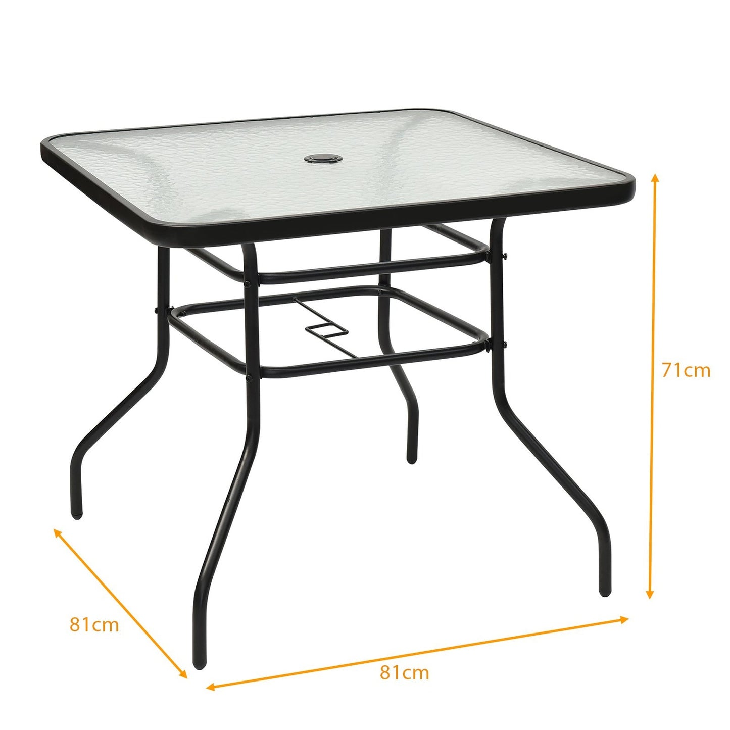 Patio table Rectangular coffee table with table top Bistro table Garden table Glass table Black