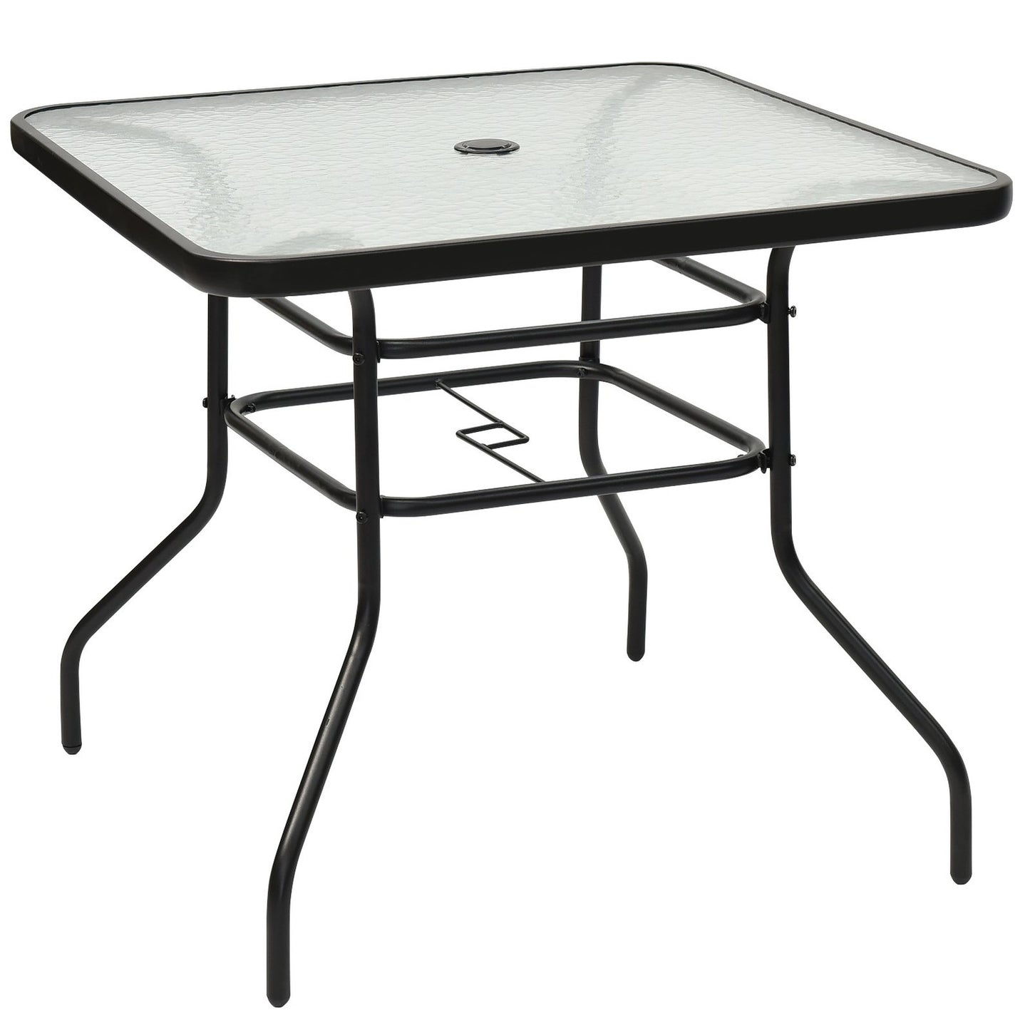 Patio table Rectangular coffee table with table top Bistro table Garden table Glass table Black