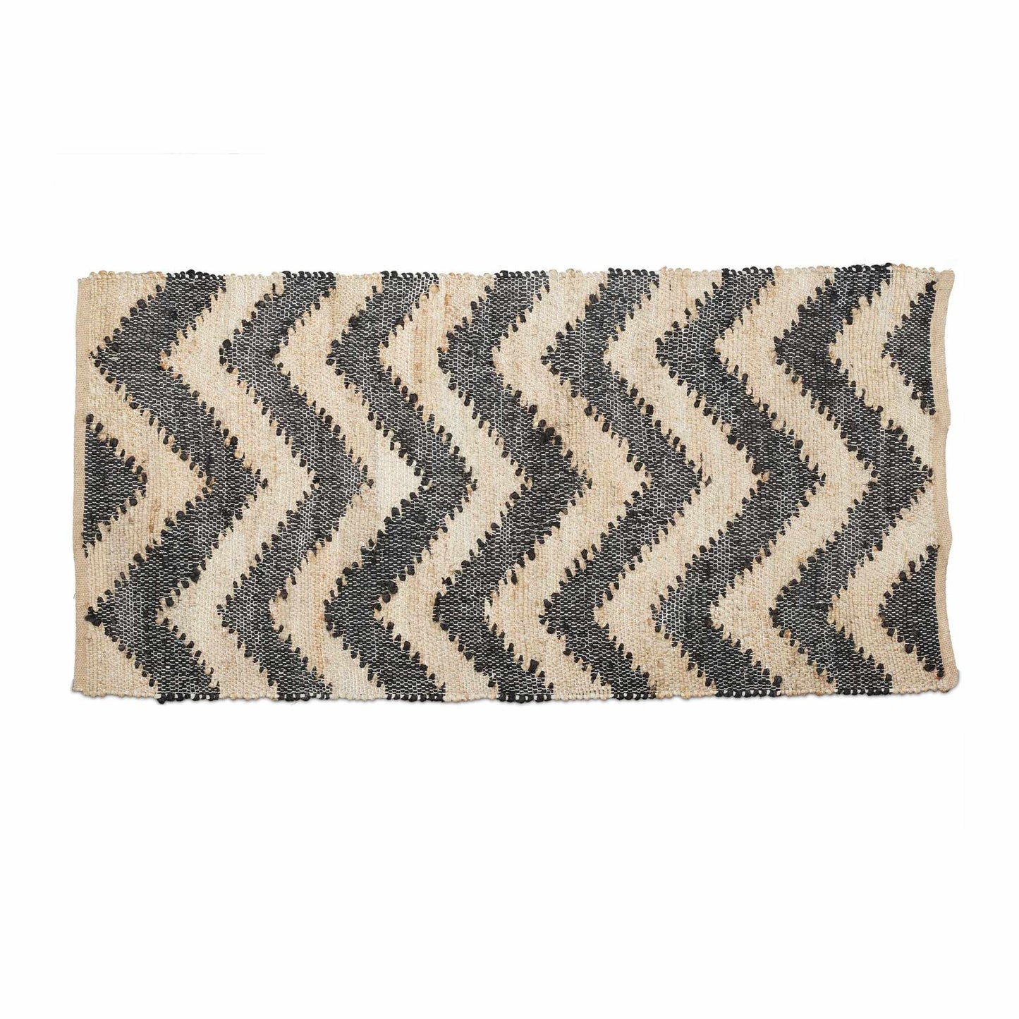 Patterned jute rug 70 x 140 cm