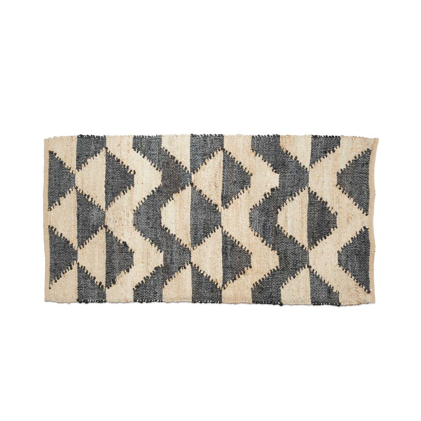 Patterned jute rug 70 x 140 cm
