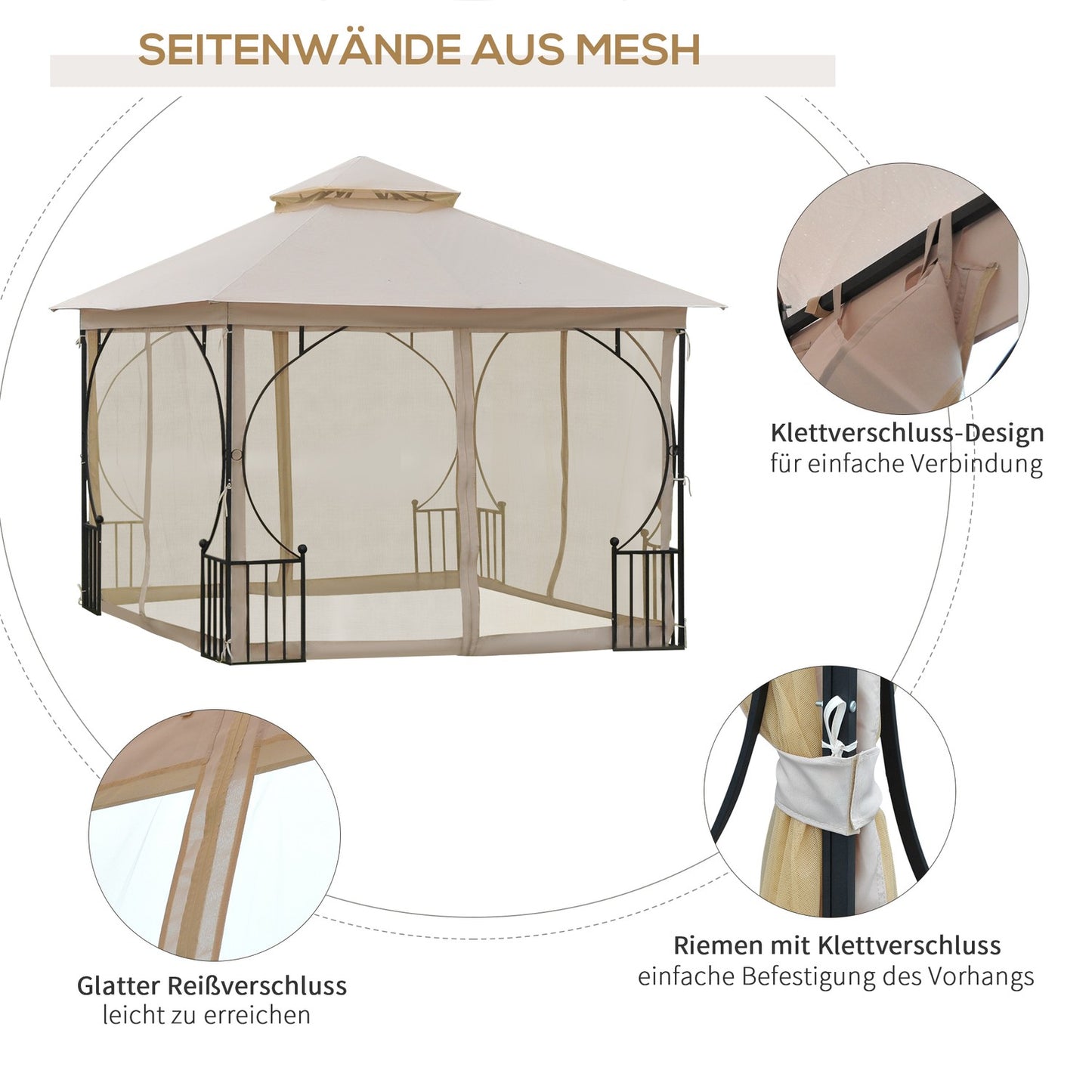 Garden party tent - double roof, 3x3M tent