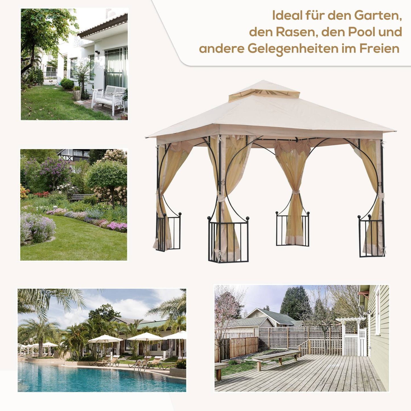 Garden party tent - double roof, 3x3M tent
