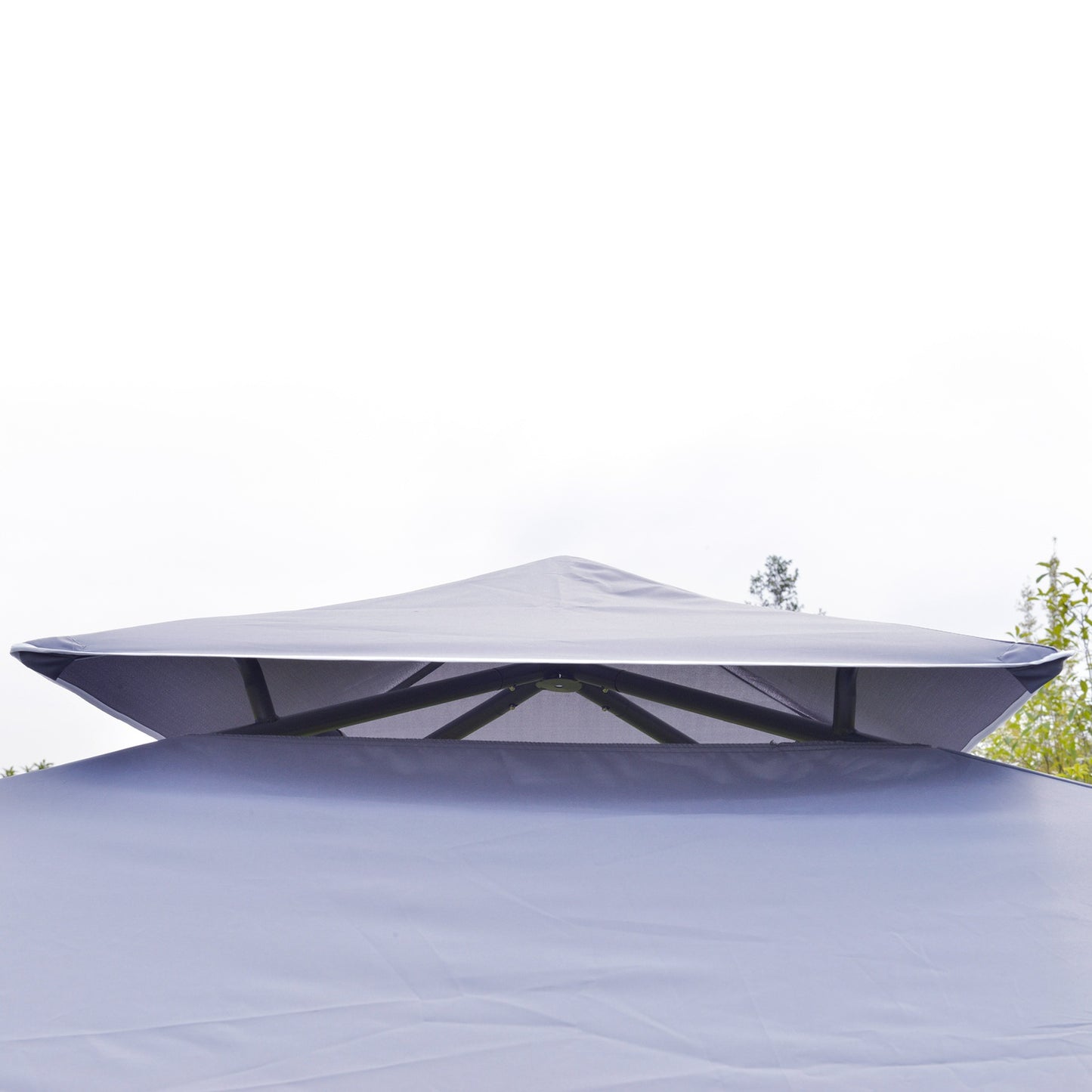 Gray metal Pavilion Party tent 3.45x3.45x2.68M Polyester