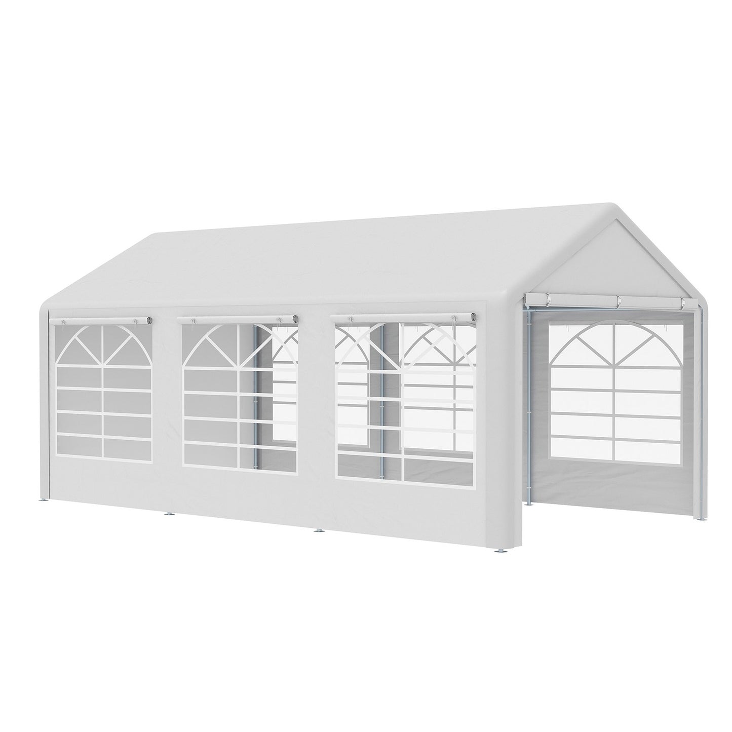 White pavilion party tent, 3x6m, with 4 side walls