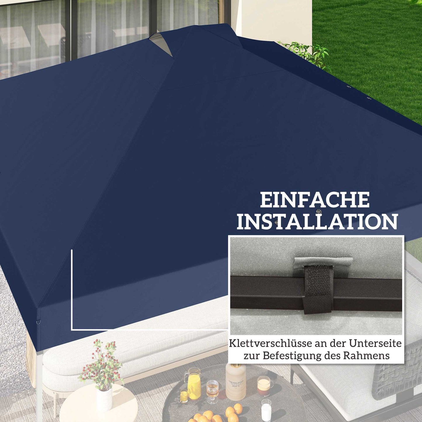 Pavilion Replacement Canopy, 300x300 cm, UV50+ Waterproof