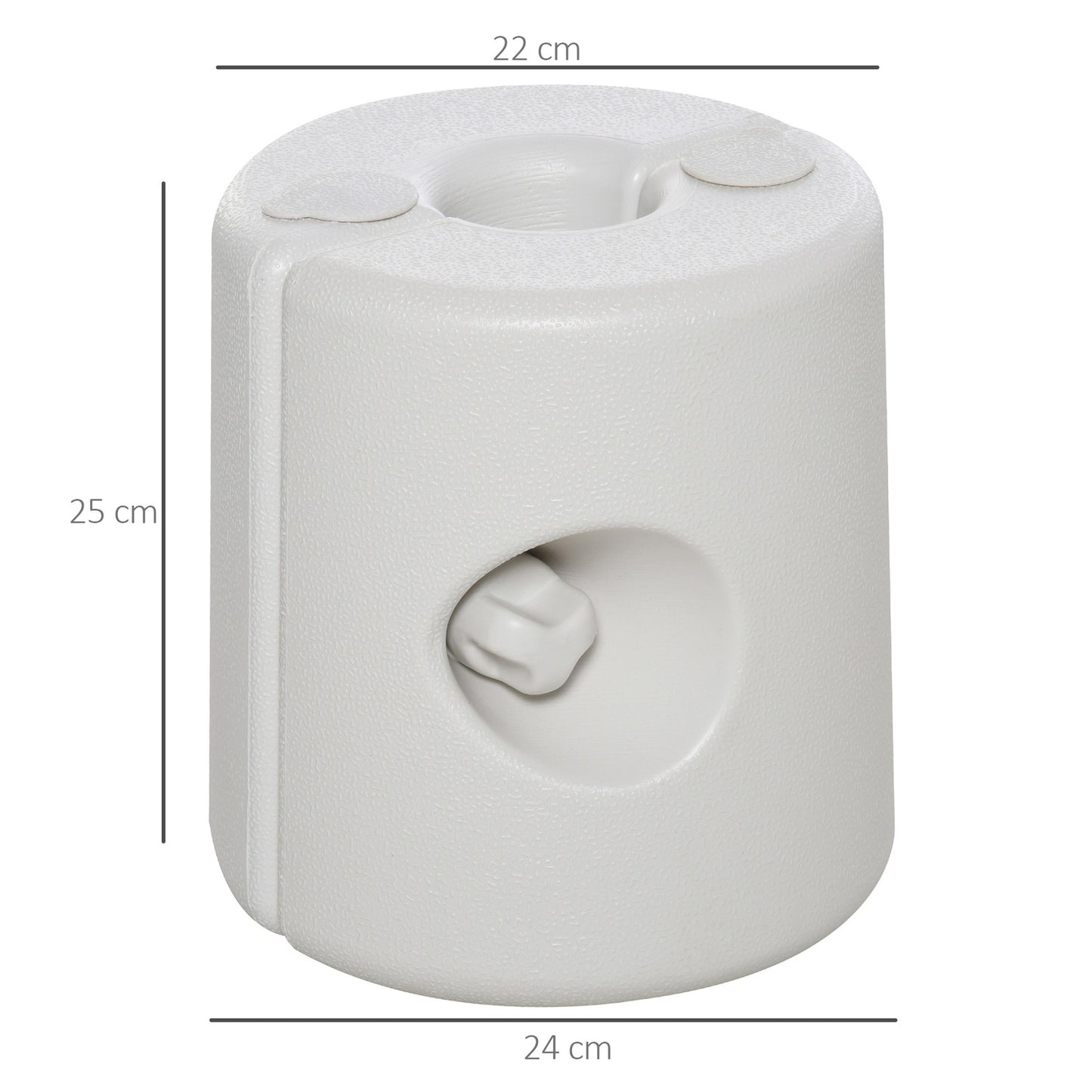 Pavilion tent weight set, water/sand fillable, 24x25 cm