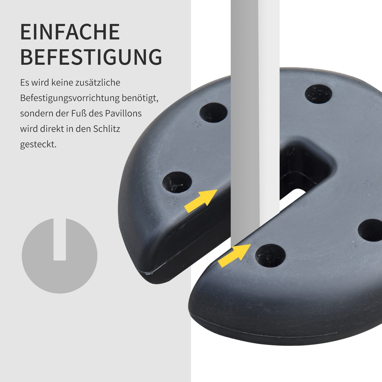 Tent weight set, 4 pieces, 2.2 kg, secure pavilion base