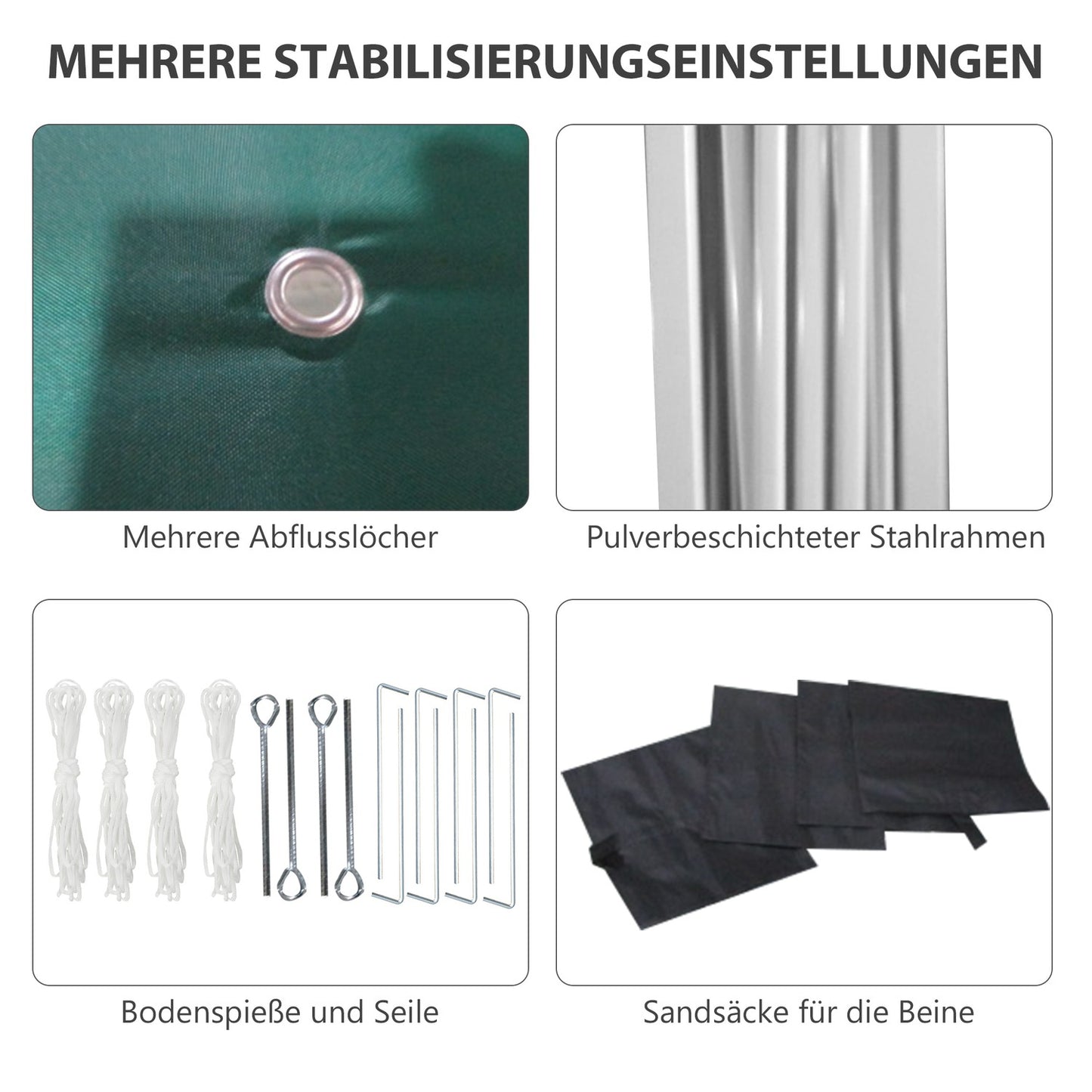 3x3m water-repellent pop-up pavilion, UV 30+