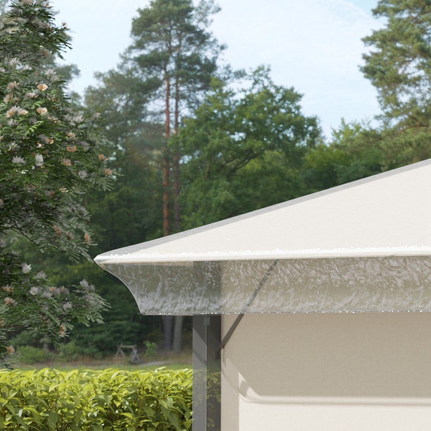 Waterproof 3x3m pavilion roof cover - winterproof, transparent
