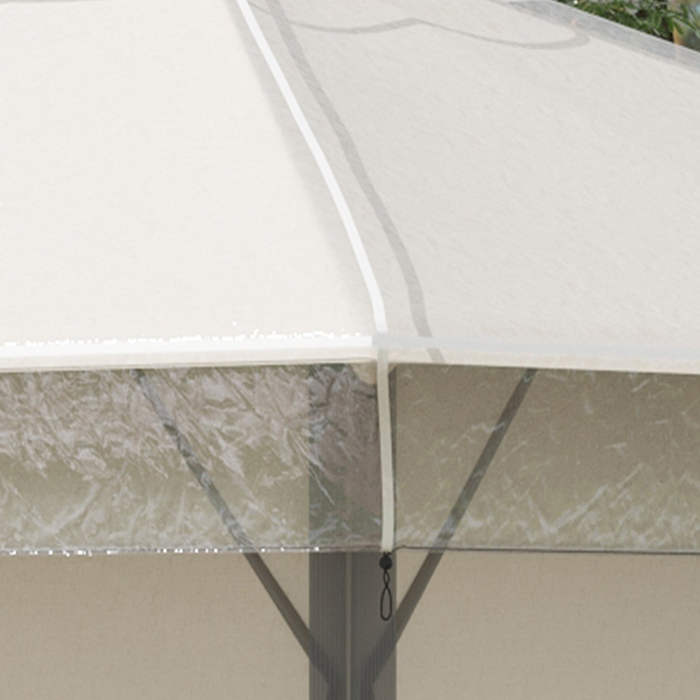 Waterproof 3x3m pavilion roof cover - winterproof, transparent