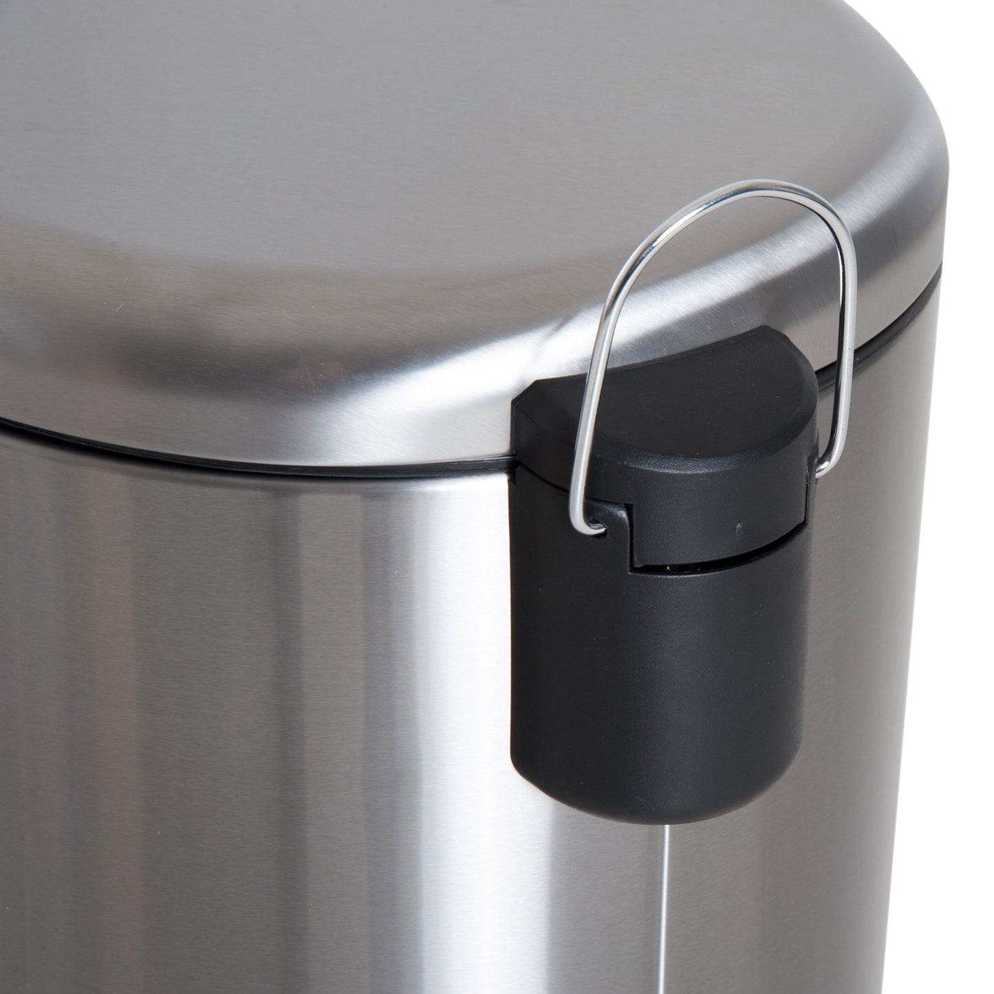 30L pedal container in stainless steel with inner compartment