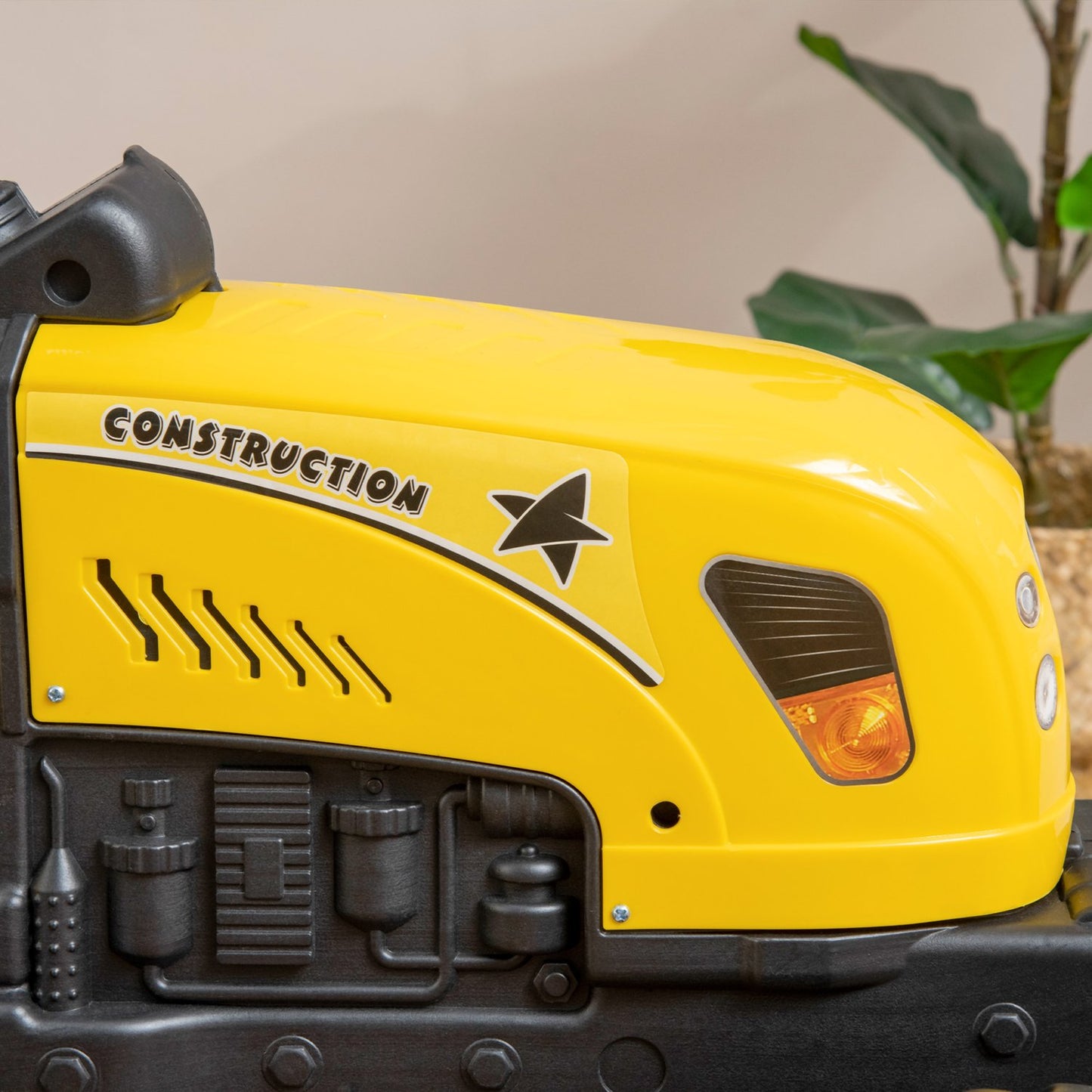 Pedal tractor for children, yellow, metal, ages 3+