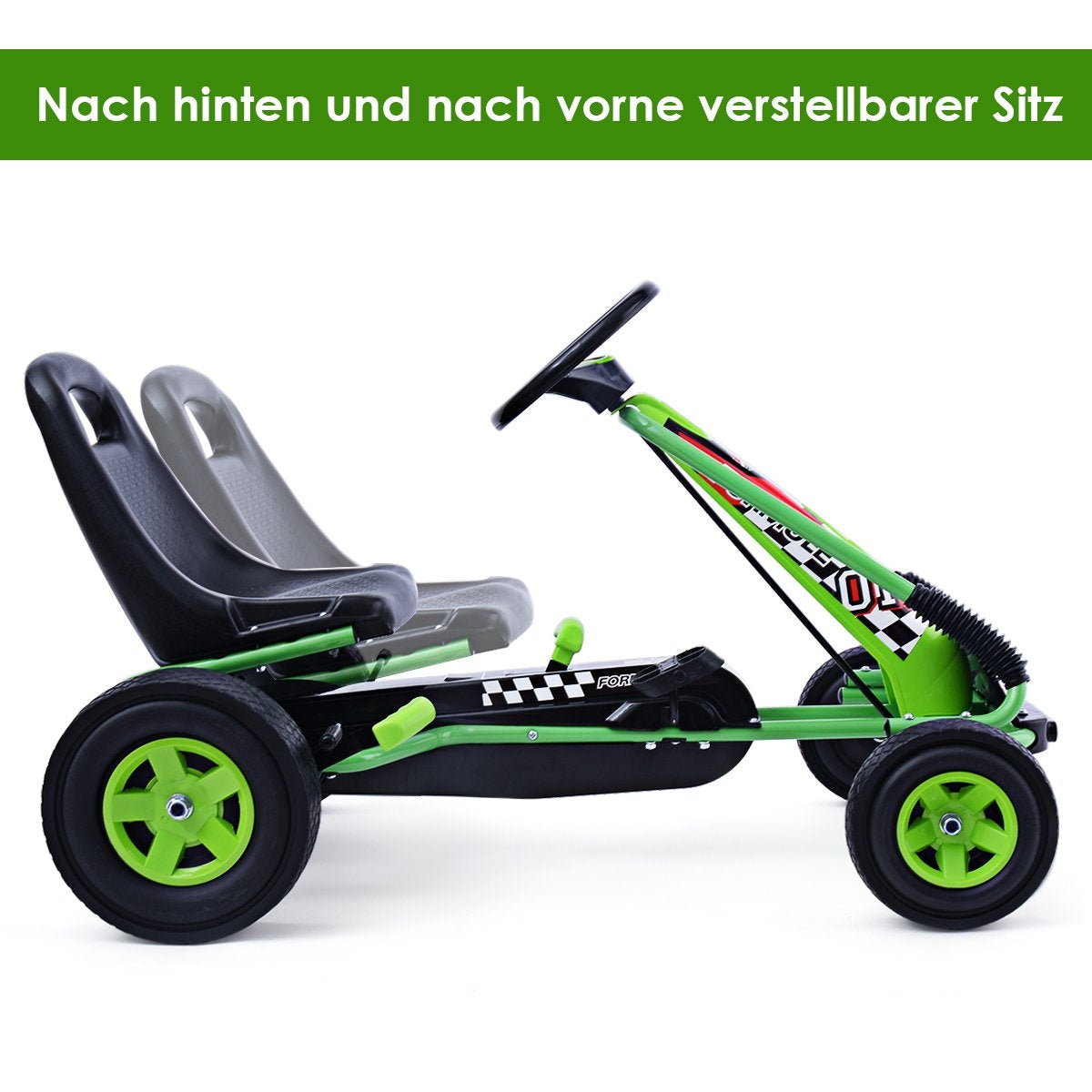Pedal go-kart pedal-operated ride-on car children's car pedal vehicle 98 x 59 x 61cm green + black