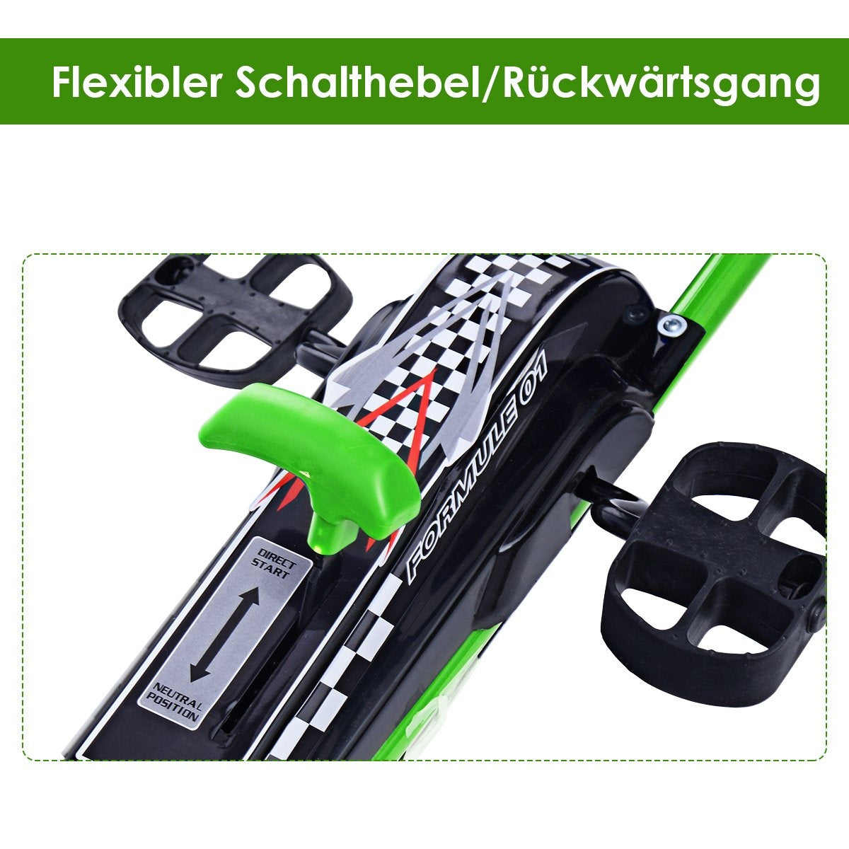 Pedal go-kart pedal-operated ride-on car children's car pedal vehicle 98 x 59 x 61cm green + black