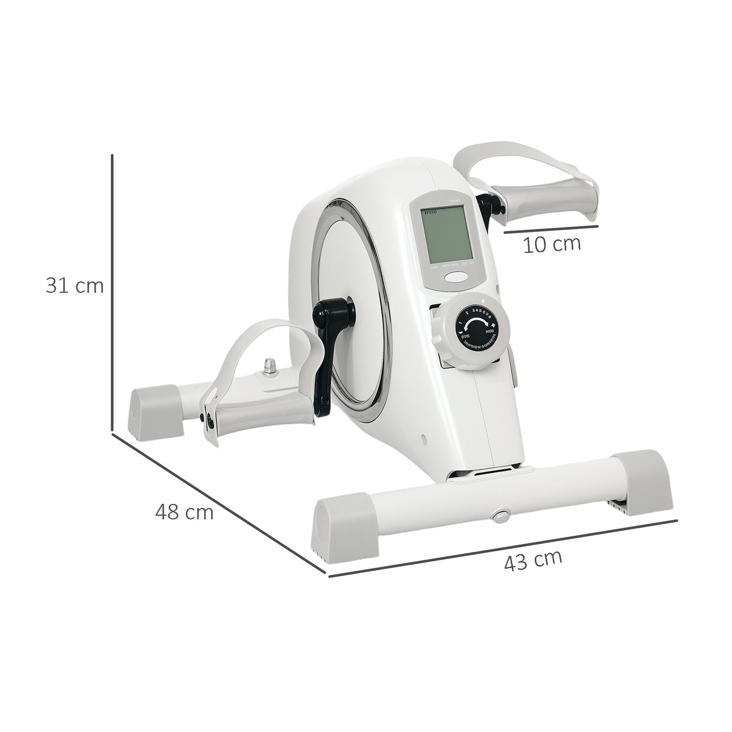Mini exercise bike for seniors with LCD screen and 8 resistance levels