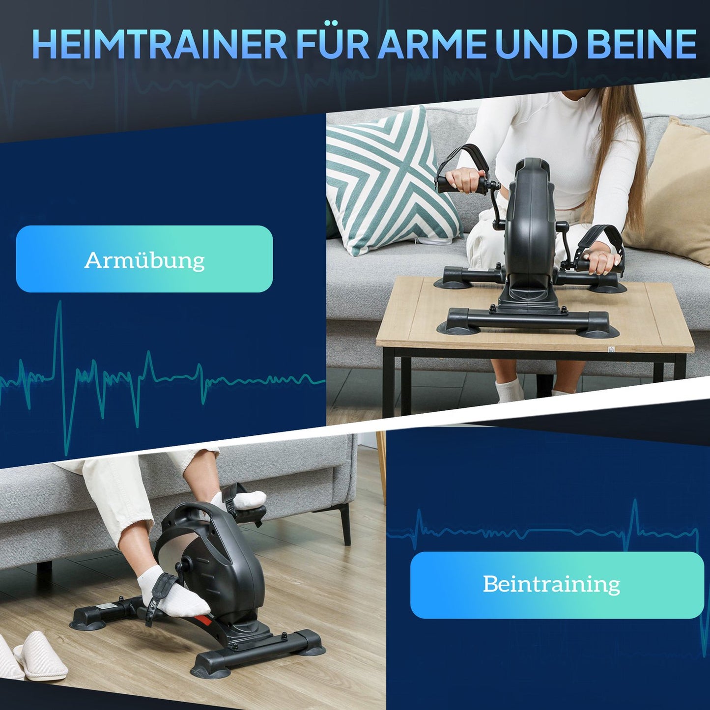 Quiet pedal trainer with 8-level magnetic resistance