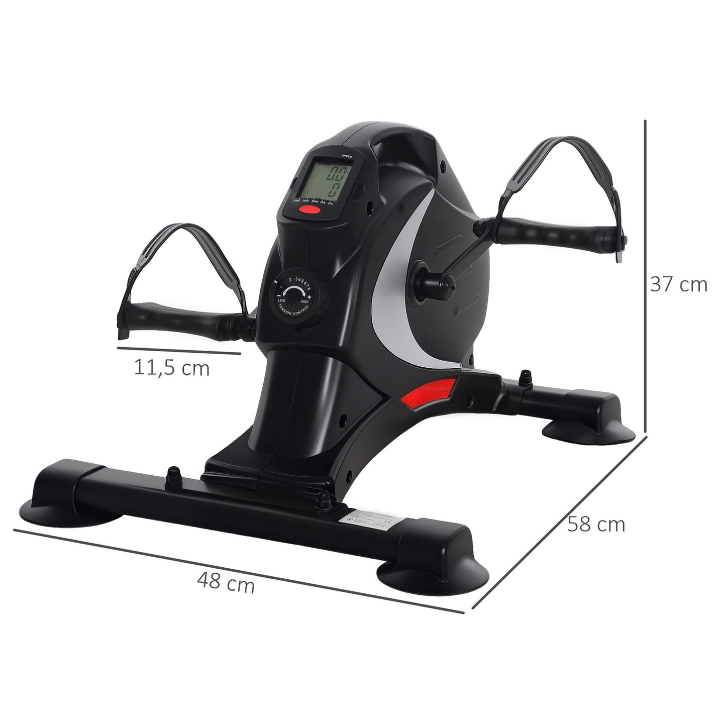 Quiet pedal trainer with 8-level magnetic resistance