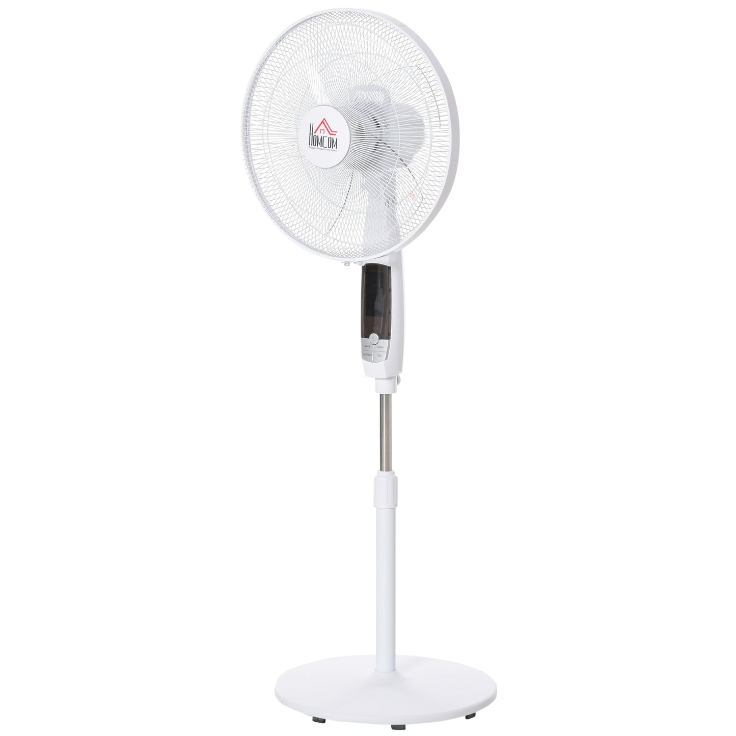 Pedestal fan, 138 cm steel, timer & remote control, adjustable heights